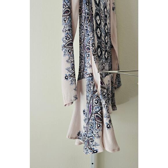 FREE PEOPLE Smooth Talker Antique Combo Back Cut Out Pullover Tunic Dress Sz XS - Picture 8 of 16